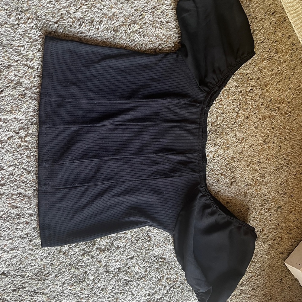 Elegant Black Short Sleeve Top